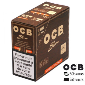 OCB Slim virgin | Boite de papier à rouler OCB virgin slim