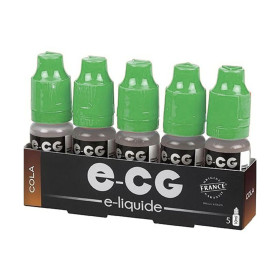 Boite de 5 flacons de liquide E-CG | Goût Cola 3 mg/ml