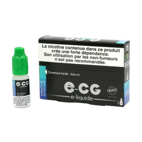 Boite de 5 flacons de liquide E-CG | Goût Menthe Glaciale 3 mg/ml