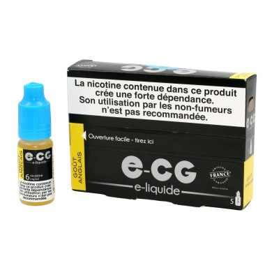 Boite de 5 flacons de liquide E-CG | Goût Anglais 6 mg/ml