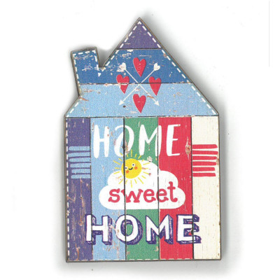 Magnet en Bois avec Citation - Home Sweet Home