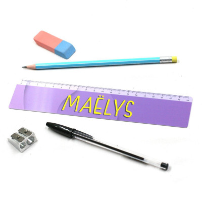 Maëlys - Règle personnalisée et souple 20 cm coloris Violet
