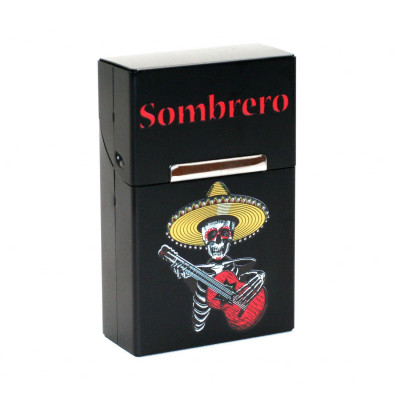 Boîte à Cigarette en Métal - Sombrero noir