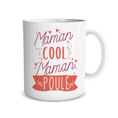 Mug en céramique - Maman Cool Maman Poule
