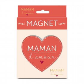 Magnet en forme de Coeur - Maman d'Amour