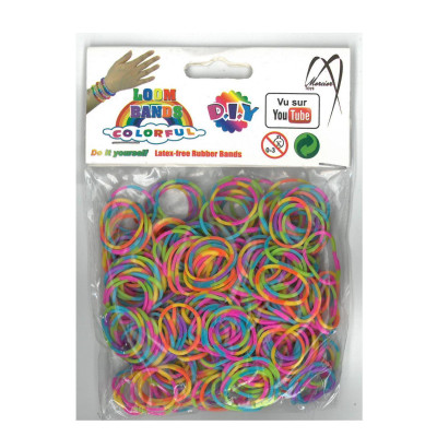Elastiques pour bracelet  Bicolores jeton de poker - DIY