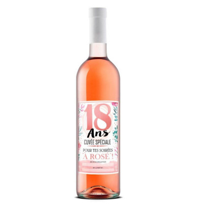 Bouteille de Vin Rosé - Cuvée spéciale Anniversaire 18 ans