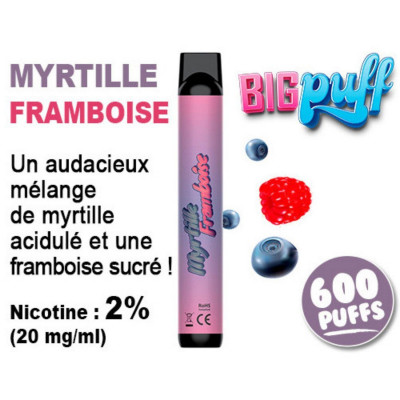 Big Puff 600 - Myrtille Framboise 20mg de nicotine