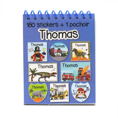 Thomas - Carnet Stickers et Pochoirs Personnalisés