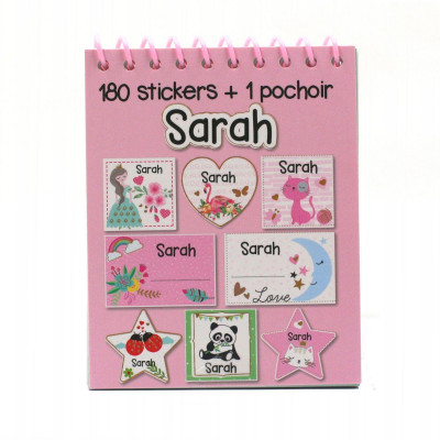 Sarah - Carnet Stickers et Pochoirs Personnalisés