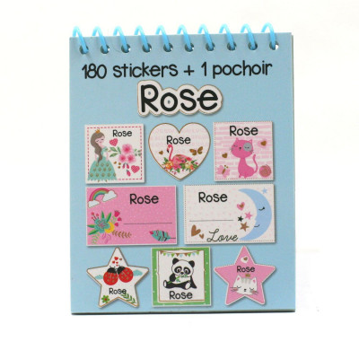 Rose - Carnet Stickers et Pochoirs Personnalisés