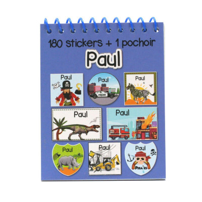 Paul - Carnet Stickers et Pochoirs Personnalisés