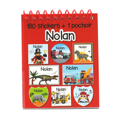 Nolan - Carnet Stickers et Pochoirs Personnalisés