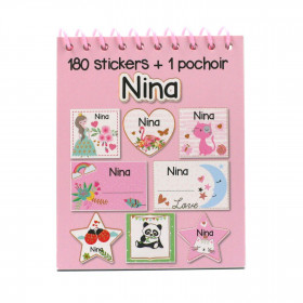 Nina - Carnet Stickers et Pochoirs Personnalisés