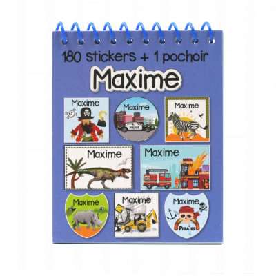 Maxime - Carnet Stickers et Pochoirs Personnalisés