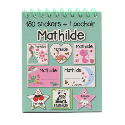 Mathilde - Carnet Stickers et Pochoirs Personnalisés