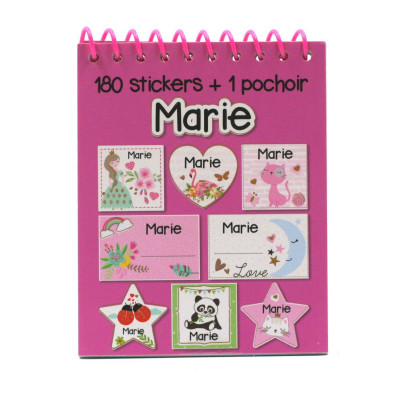Marie - Carnet Stickers et Pochoirs Personnalisés