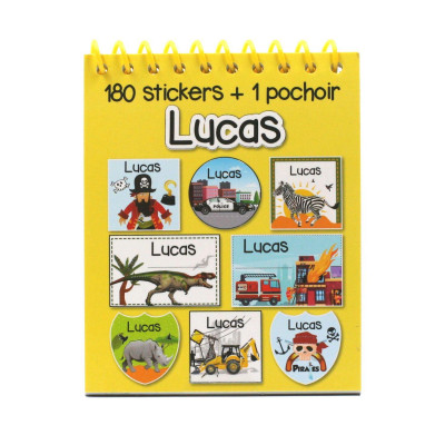 Lucas - Carnet Stickers et Pochoirs Personnalisés