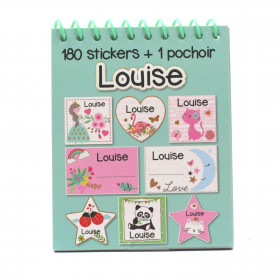 Louise - Carnet Stickers et Pochoirs Personnalisés