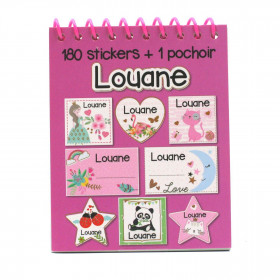 Louane - Carnet Stickers et Pochoirs Personnalisés
