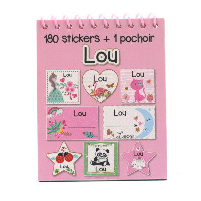 Lou - Carnet Stickers et Pochoirs Personnalisés