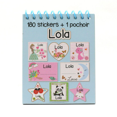 Lola - Carnet Stickers et Pochoirs Personnalisés