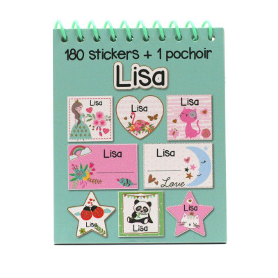 Lisa - Carnet Stickers et Pochoirs Personnalisés