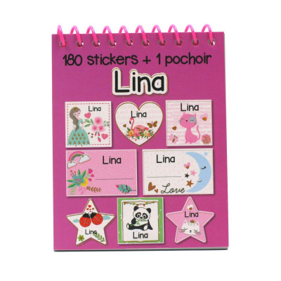 Lina - Carnet Stickers et Pochoirs Personnalisés