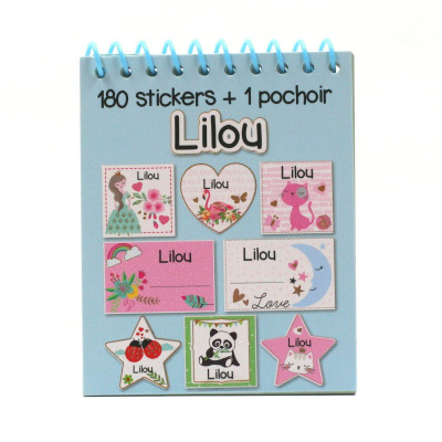 Lilou - Carnet Stickers et Pochoirs Personnalisés