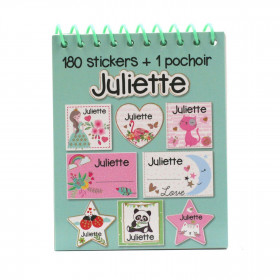 Juliette - Carnet Stickers et Pochoirs Personnalisés
