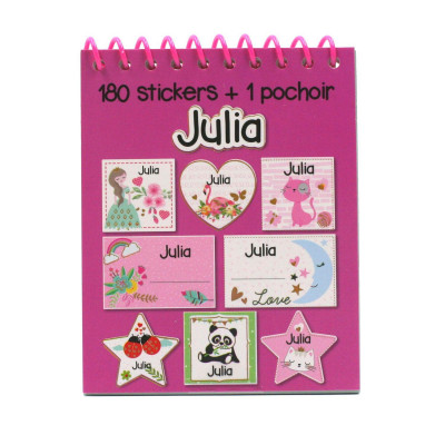 Julia - Carnet Stickers et Pochoirs Personnalisés