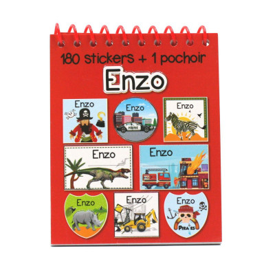 Enzo - Carnet Stickers et Pochoirs Personnalisés