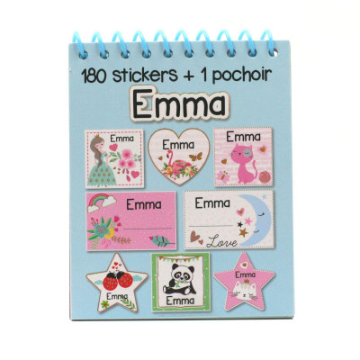 Emma - Carnet Stickers et Pochoirs Personnalisés