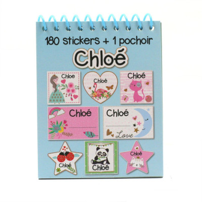 Chloé - Carnet Stickers et Pochoirs Personnalisés