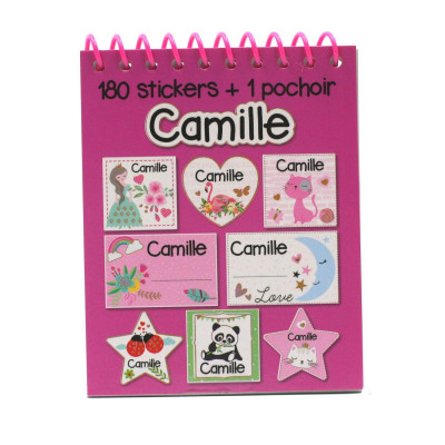 Camille - Carnet Stickers et Pochoirs Personnalisés