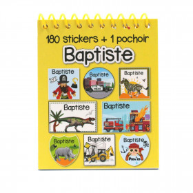 Baptiste - Carnet Stickers et Pochoirs Personnalisés