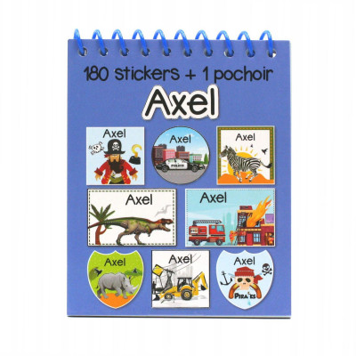 Axel - Carnet Stickers et Pochoirs Personnalisés
