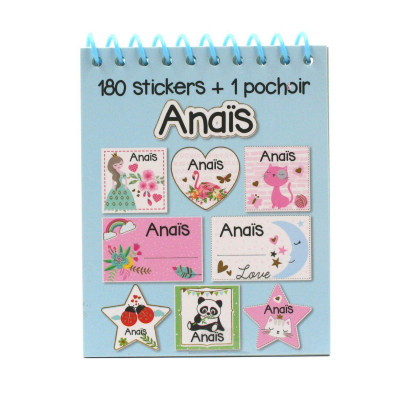 Anaïs - Carnet Stickers et Pochoirs Personnalisés