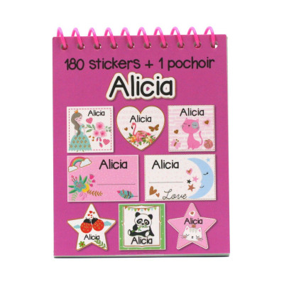 Alicia - Carnet Stickers et Pochoirs Personnalisés