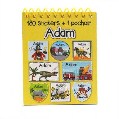 Adam - Carnet Stickers et Pochoirs Personnalisés