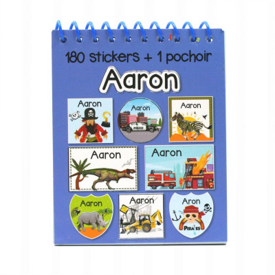 Aaron - Carnet Stickers et Pochoirs Personnalisés