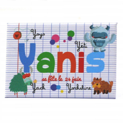 Yanis - Magnet Aimanté Prénom