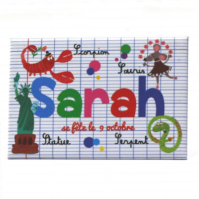 Sarah - Magnet Aimanté Prénom