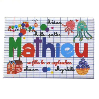 Mathieu - Magnet Aimanté Prénom