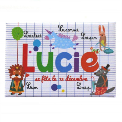 Lucie - Magnet Aimanté Prénom