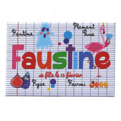 Faustine - Magnet Aimanté Prénom