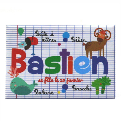 Bastien - Magnet Aimanté Prénom