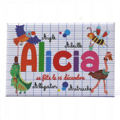 Alicia - Magnet Aimanté Prénom