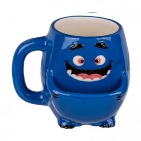 Mug avec poche à biscuit - Monstre Bleu