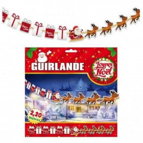 Guirlande de Noël décorative - Traineau du Père Noël 2.20 m